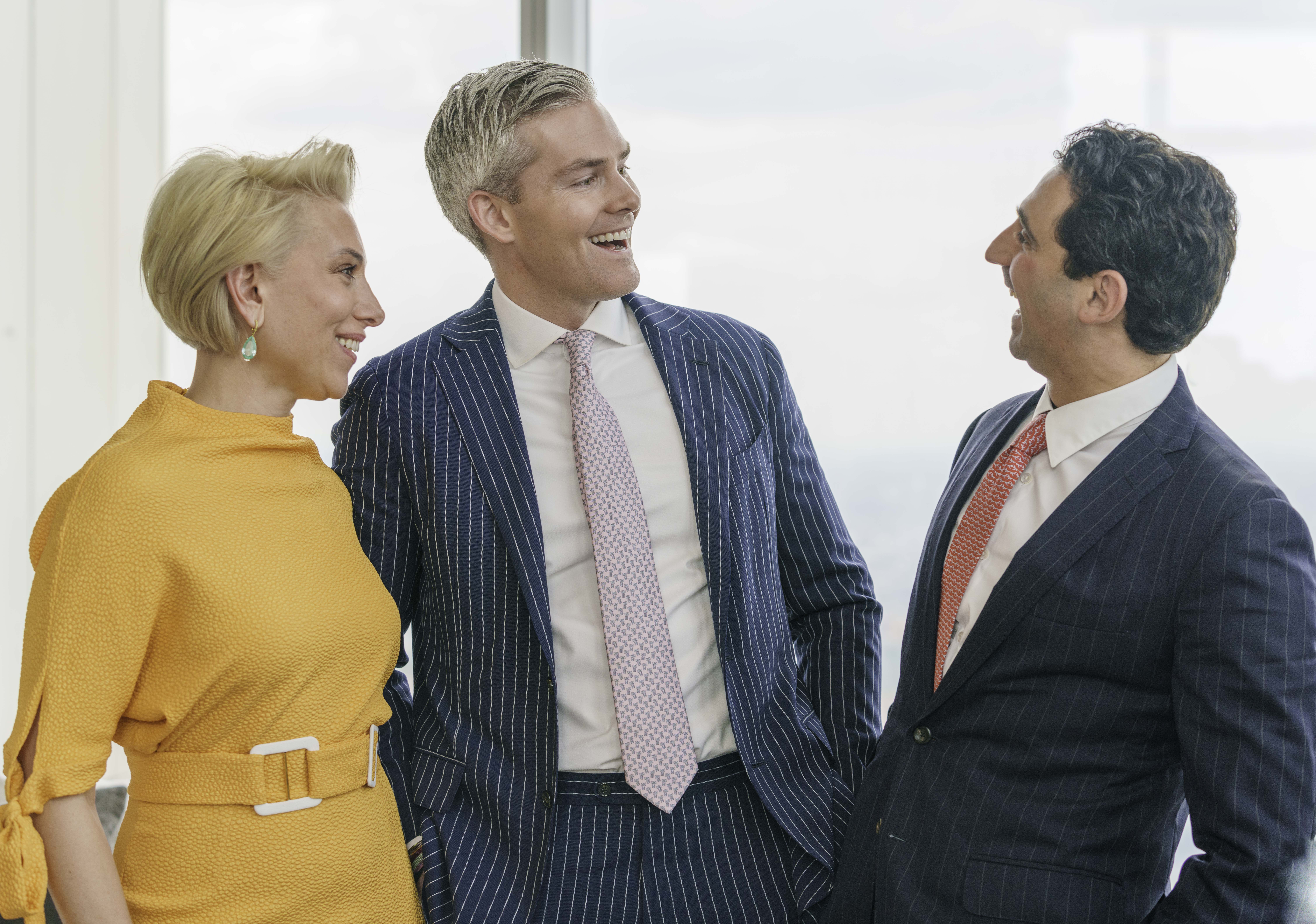 Lauren Mitinas Kelly, Ryan Serhant, and Robert Amoruso at Central Park Tower