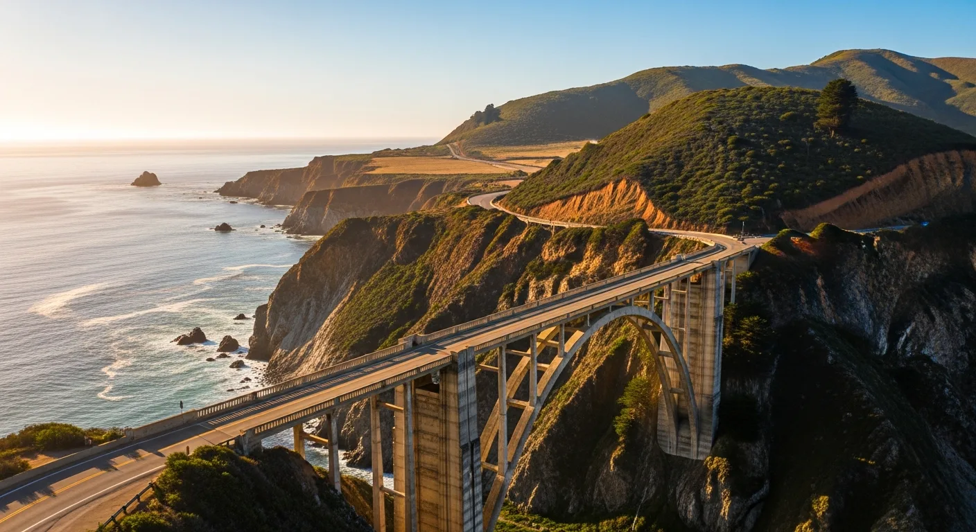 Bixby Creek Bridge at dawn, Big Sur, California